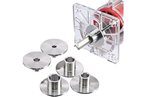 EVGATSAUTO Router Guide Bushing, Stainless Steel Template Guide Bushing Set with 6 Sizes 10mm 12mm 14mm 16mm 18mm 20mm, for W