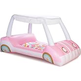 FUNBOY &amp; Malibu Barbie Golf Cart Pool Float with Fringe Shade, 90" | Cup Holder, Removable Fringe Shade, Luxury Inflatable, Pool Party &amp; Lake Entertainment