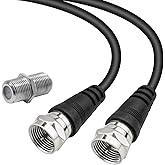 Leadsign TV Antenna Extention Coaxial Cable (15 feet) with Coupler - Digital Audio Video Coax Cable Cord for HDTV, CATV, Cabl