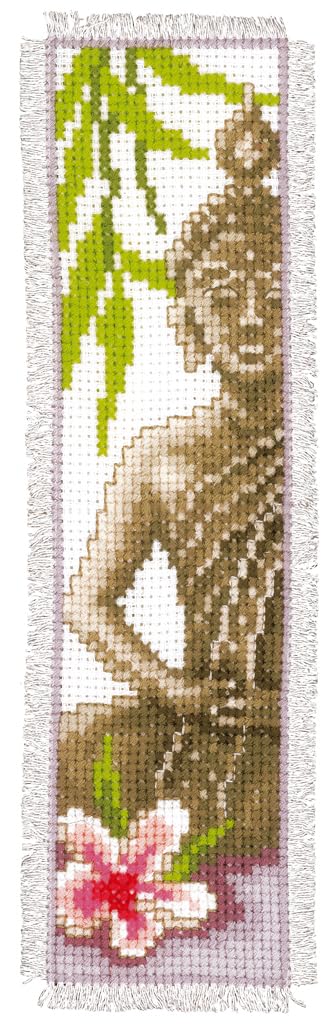 Vervaco Bookmark Lady Buddha Counted Cross Stitch Kit, Multi-Colour