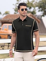 Men's Casual Polo Shirts Classic Short Sleeve