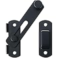 Alise Flip Latch Gate Latches Safety Door Lock for Barn Wood Fence Sliding French Doors,Heavy Duty SUS304 Stainless Steel Gate Hardware,Matte Black MS9500-B