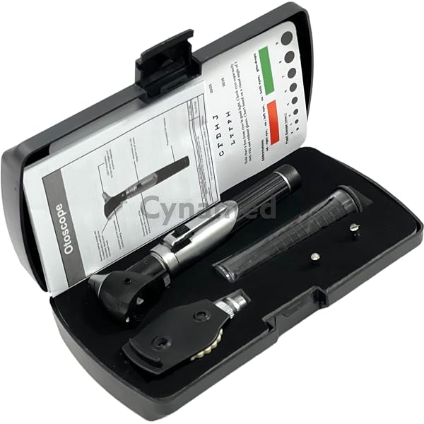 Fiber Optic LED Ophthalmoscope & Otoscope Diagnostic Set - CE Certified With 2 Free Bulbs 7 thumbnail image