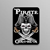 Pirate of The CAR-I-BE-in Vinyl Decal Sticker - Funny Caribbean Pirate - for Cars Windows Bumpers Laptops Walls Cups Lockers and More - 4 x 5.5 Inches - KCD 3697