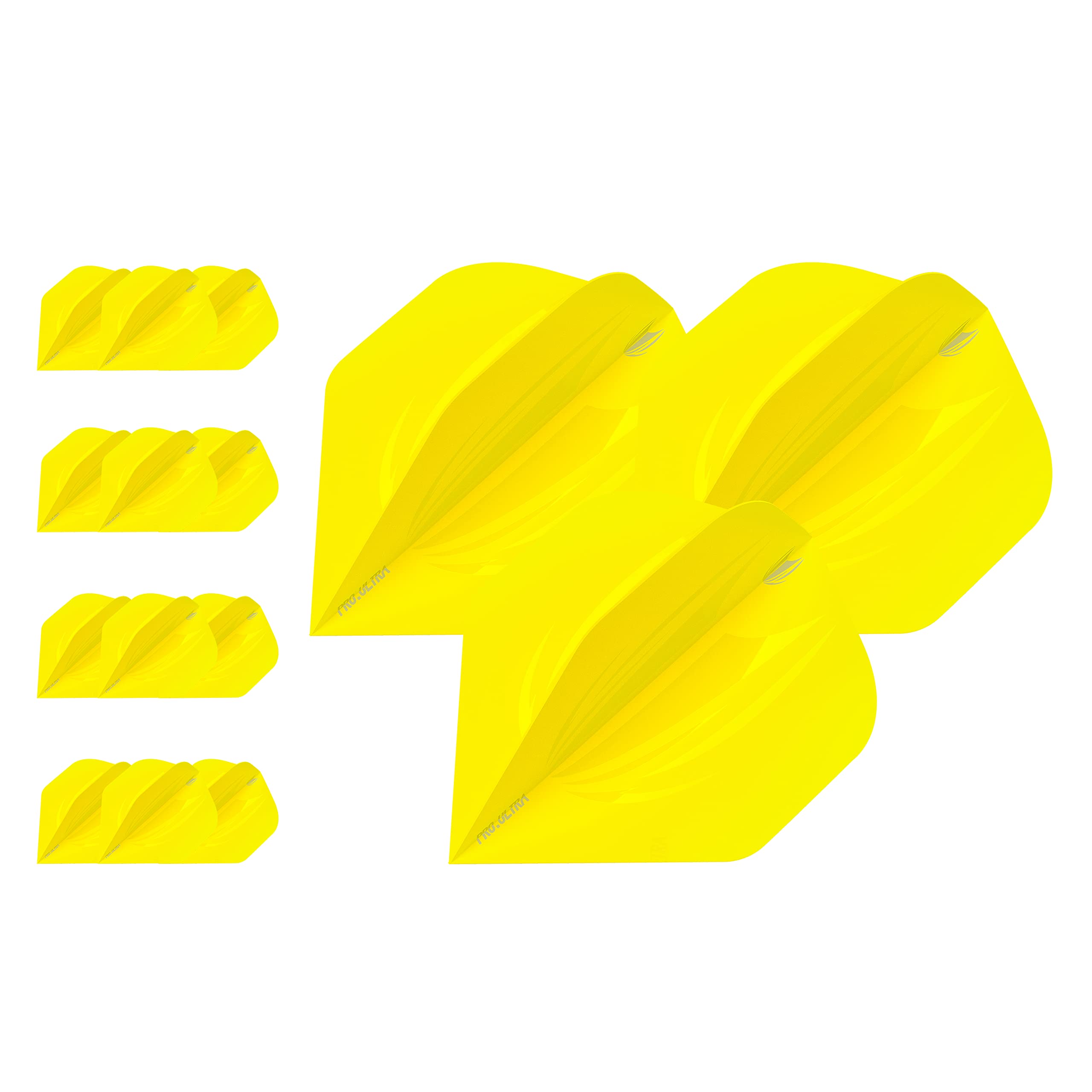 Target Darts Ultra-15 5 x Sets of ID Pro. Ultra Yellow Dart Flights-15 in total, No.2, 335335