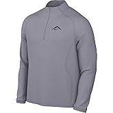 Nike Trail Men's Dri-FIT 1/2-Zip Mid Layer Top (FV9994-078, Cement Grey/Black) Size Large