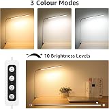 Lepro Desk Lamp Clip on 460lm Eye Caring USB Powered 3 Modes 10 Dimmable view 2