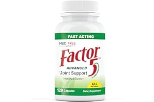 MEDFREE LIVING Factor 5 Med Free Living Advanced Support Supplement with Turmeric, Stinging Nettle, Horsetail, Garlic and Celery Seed, Supports Joint Comfort (120 Count)