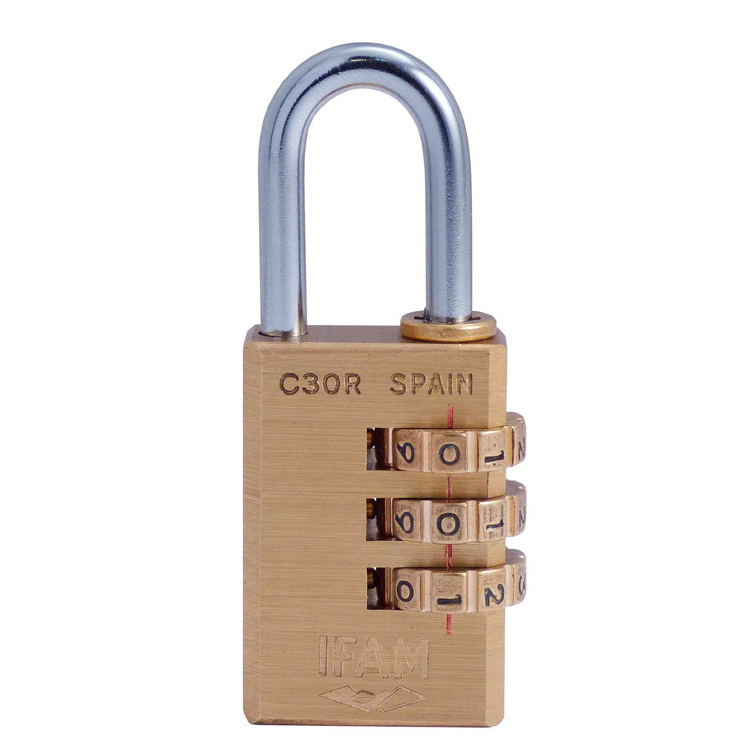 IFAM 617 C30R File Combination Padlock, Brown (Brass)
