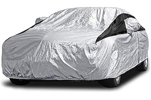 TITAN PERFORMANCE PRODUCTS Titan Premium Multi-Layer PEVA Car Cover for Sedans 186-202". Waterproof, UV Protection, Anti-Scratch Protective Lining, Driver-Side Zippered Opening. Fits Camry, Accord and More.
