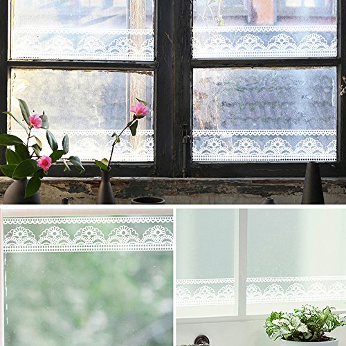 SimpleLife4U White Lace Transparent Removable Wallpaper Border Shop