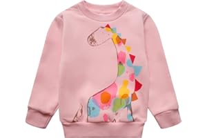 NUBEEHOHO Toddler Girls Sweatshirts Baby Crewneck Pullover Long Sleeve Shirts Kids Winter Casual Tops Clothes 2T-7T