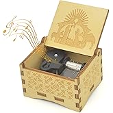 Sooharic Amazing Grace Music Box, Wind Up Mechanism, Unique Gifts/Collections, Antique Carved Musicial Box Crafts (Amazing Grace)