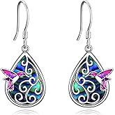 Tree of Life/Hummingbird/Daisy/Butterfly/Lotus Earrings 925 Sterling Silver Filigree Flower Dangle Earrings Jewelry Gift for Women