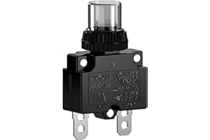 DIYhz 12Amp Circuit Breakers Thermal Overload Switch Protector 88 Series Manual Push Button Reset with Quick Connect Terminals and Waterproof Button Cap 32VDC or 125/250VAC
