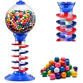 Playo Big Light and Sound Spiral Gumball Bank - 21" - Gumballs Included - Kids Twirling Style Candy Dispenser - Birthday Parties, Novelties, Party Favors and Supplies (Blue)