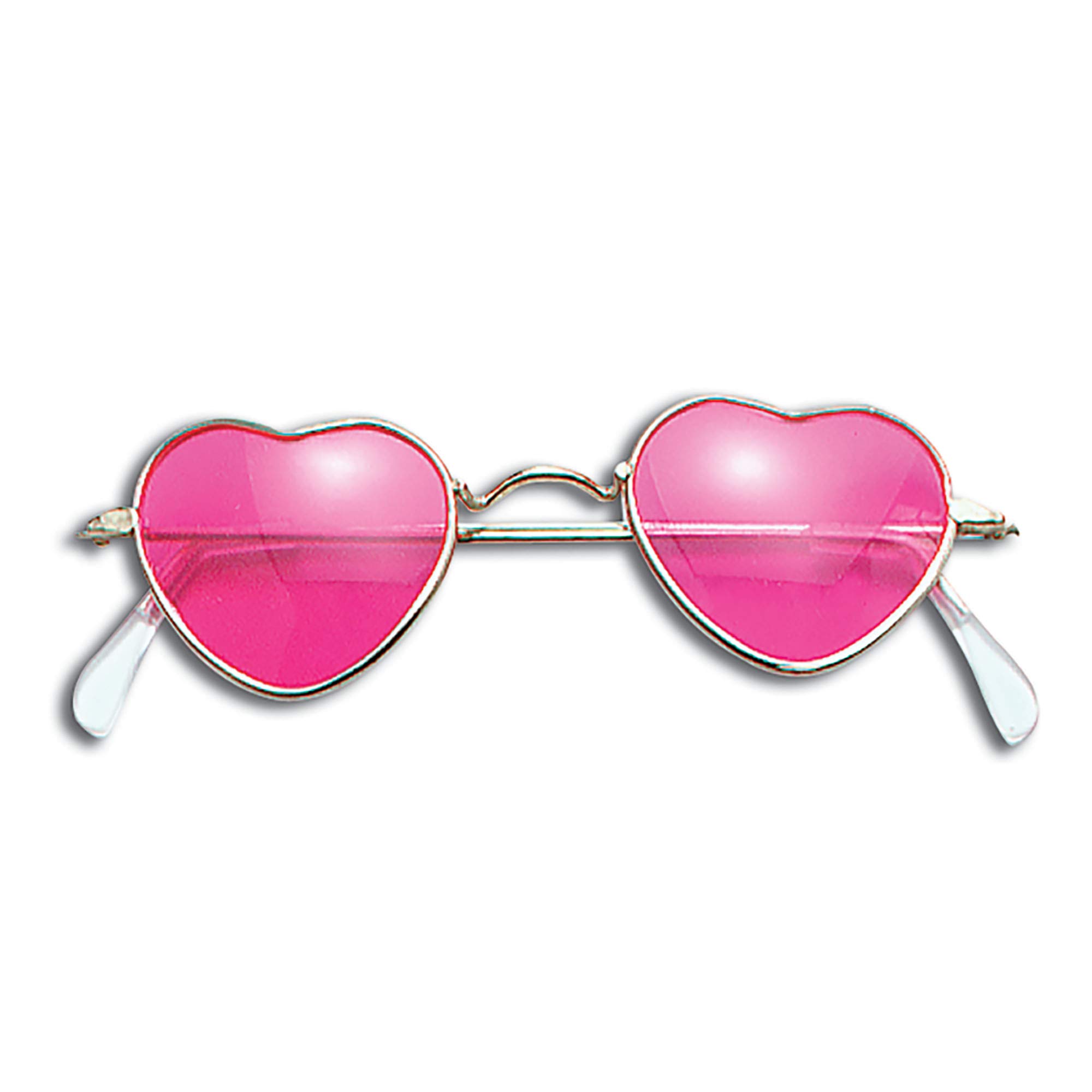 Bristol Novelty BA275 Heart Shaped Glasses, Pink, One Size Halloween