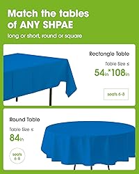 Pureegg Plastic Table Cloth Disposable 10 Pack, 54