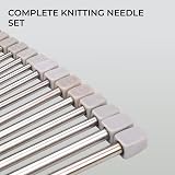 H&S 11 Pairs Stainless Steel Single-Pointed Knitting Needles Set 2.0–8.0mm view 5