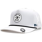 BRIMZ Golf Performance Hat - Tee Holder & Magnetic Ball Marker - Breathable, Sweat & Water Resistant Golfing Snapback Hat