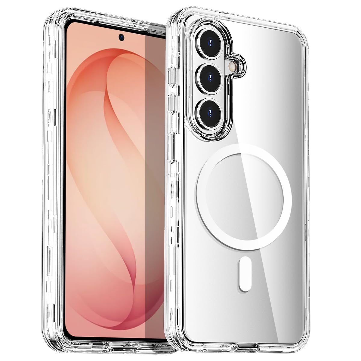 AICase for Samsung Galaxy S26 Plus Case Clear[Compatible with MagSafe] Heavy Duty Drop Protection Full Body Rugged Shockproof/Dust Proof 3-Layer Military Protective Tough Durable Cover for S26+Plus