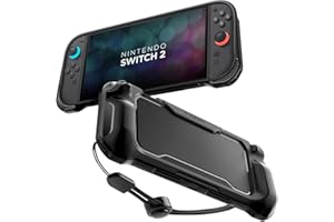 Spigen Rugged Armor Designed for Nintendo Switch 2 Case (2025) Protective Handheld Case with Ergonomic Grip and Strap (Not Compatible with Switch Dock) - Matte Black