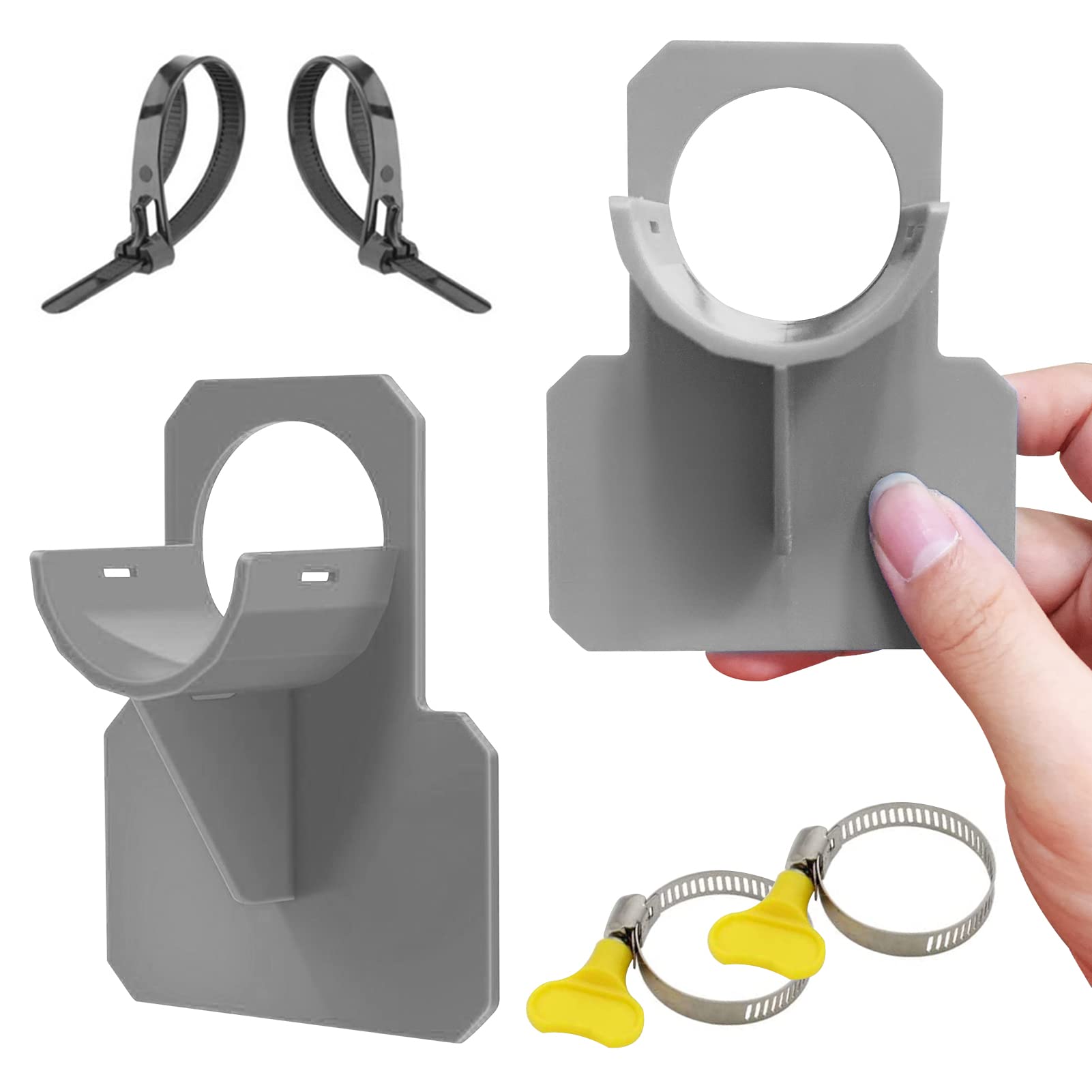 Lfish Pack of 2 Blue Pool Hose Holders, Swimming Pool Pipe Holder, Pool Hose Accessories with Anti-Puncture, Anti-Tear, Anti-Strain (30-37 mm)