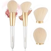 DUcare 2Pcs Angled Blush &amp; Tapered Powder Brush Set | Professional Makeup Brush Set, Soft Synthetic Hair for Contouring, Blush, Highlighting &amp; Setting | Fluffy &amp; Light Application