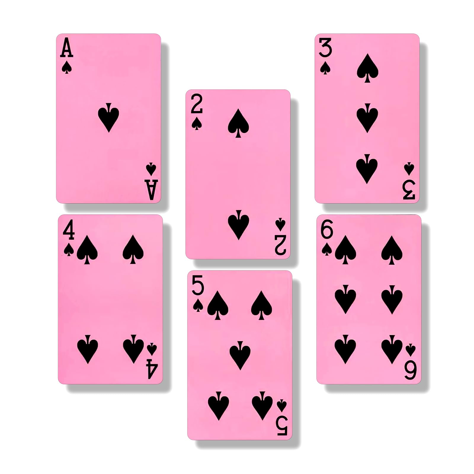 Photo 1 of 2 Decks Pink Playing Cards Deck of Cards, Pink Card Games, Paper Poker, Easy to Shuffle, Great Idea for Gifts, Parties, Festivals