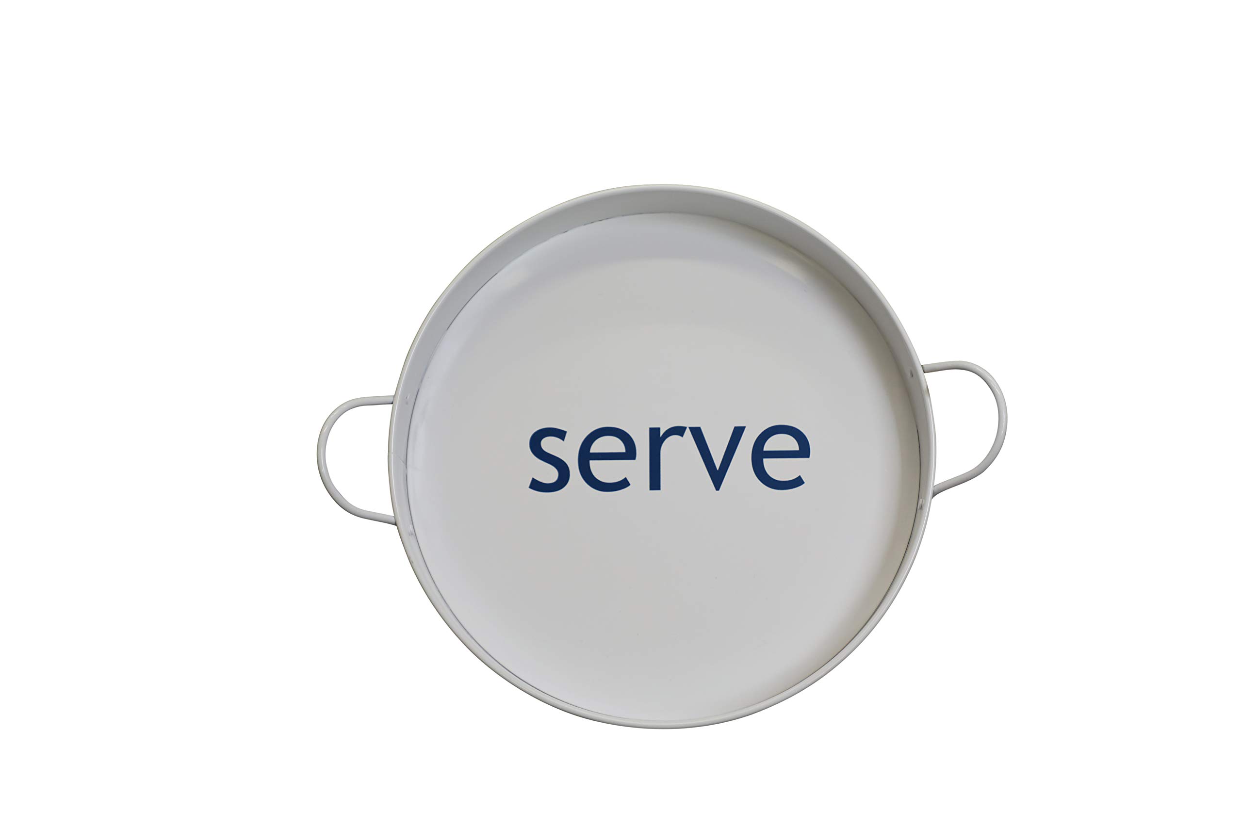 Dexam Summer Garden Serving Tray Round White, 30