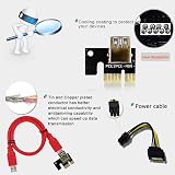 Bumdenuu VER009S PCIe 1X to 16X Riser 4Pin/6Pin USB 3.0 Graphics Card for BTC view 8