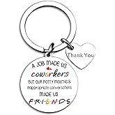WXCATIM Coworker Keychain Funny Gifts For Coworkers Friends Female Bestie Gift For Women Unique Appreciation Gifts Office Bosses Day Boss Lady Female Thank You Gift For Coworkers Funny