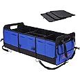 AUTOARK Multipurpose Car Trunk Organizer with Straps,Non-Slip Waterproof Bottom,Durable Collapsible Adjustable Compartments Cargo Storage,Upgraded Handle,AK-076