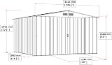 Duramax ECO 10 x 10 Metal Garden Shed Green Off-White Trim 15 Year Warranty view 6