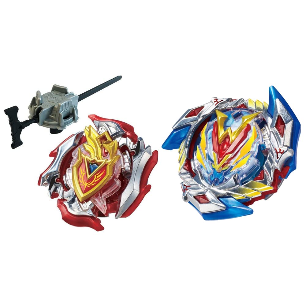 TOMY Beyblade Burst B-104 Starter Winning Valkyrie 12.Vl + B-105 Starter Z Achilles 11.Xt, Red, Blue, Plastic, 6+