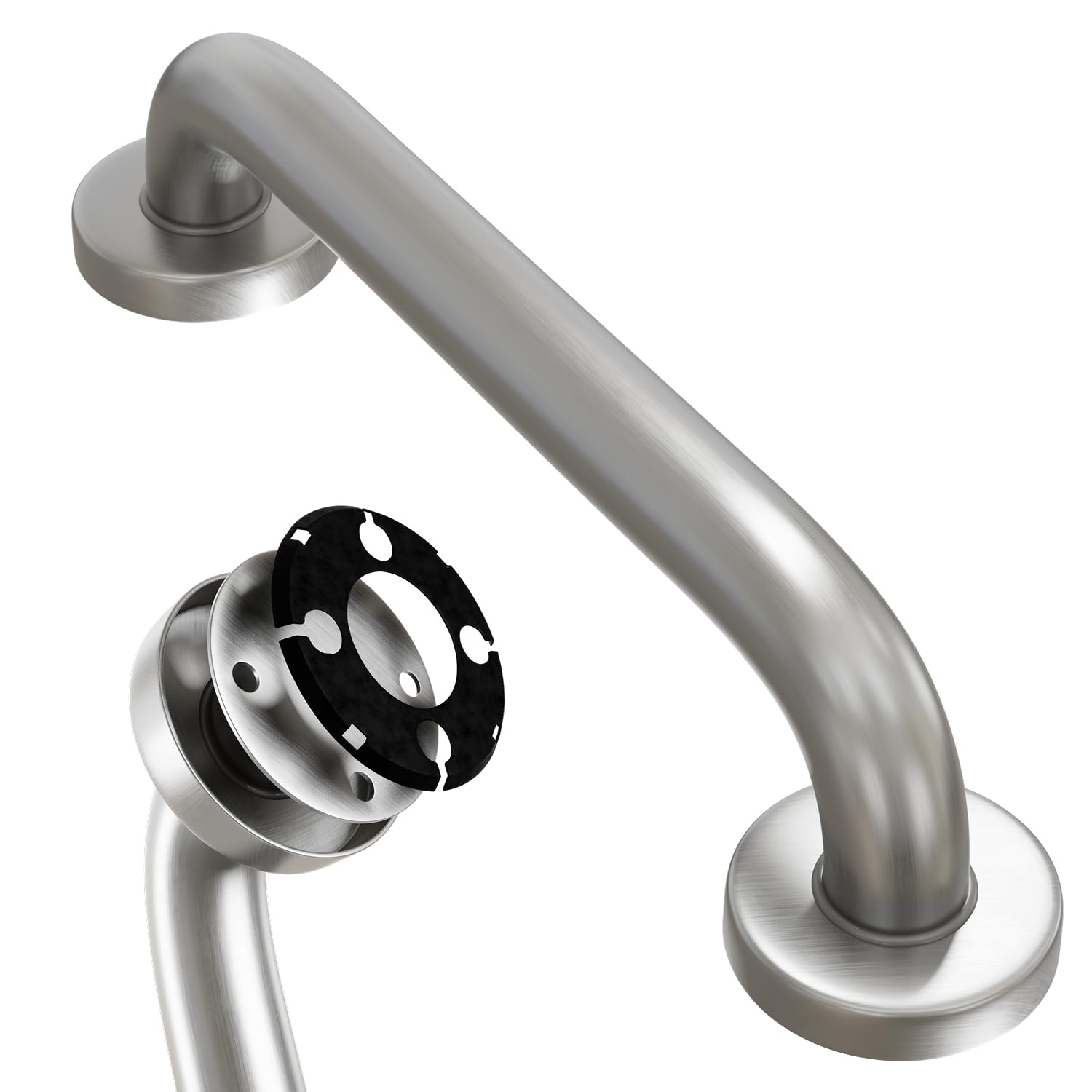 Wall Handle for Seniors, Non-Slip & Stable, Bath Handle, Shower Handle for Wall Mounting, Handles for Shower, Bathroom or Bathtub (Stainless Steel, 45 cm)