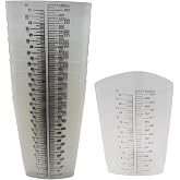 32 oz Graduated Plastic Triangular Container Three-Sided Beaker for Measuring and Mixing (10 Pack)