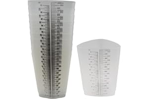 SANDHILL TOOLS 32 oz Graduated Plastic Triangular Container Three-Sided Beaker for Measuring and Mixing (10 Pack)