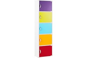 HODEDAH IMPORT Bookcase, Rainbow, 5 Door