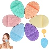 6PCS Facial Sponges Set Cleansing Puff Colorful Facial Sponges for Face Wash Reusable Makeup Remover Exfoliating Pads for Daily Cleansing Suitable for All Skin Types Glove Sponge Multicolor.