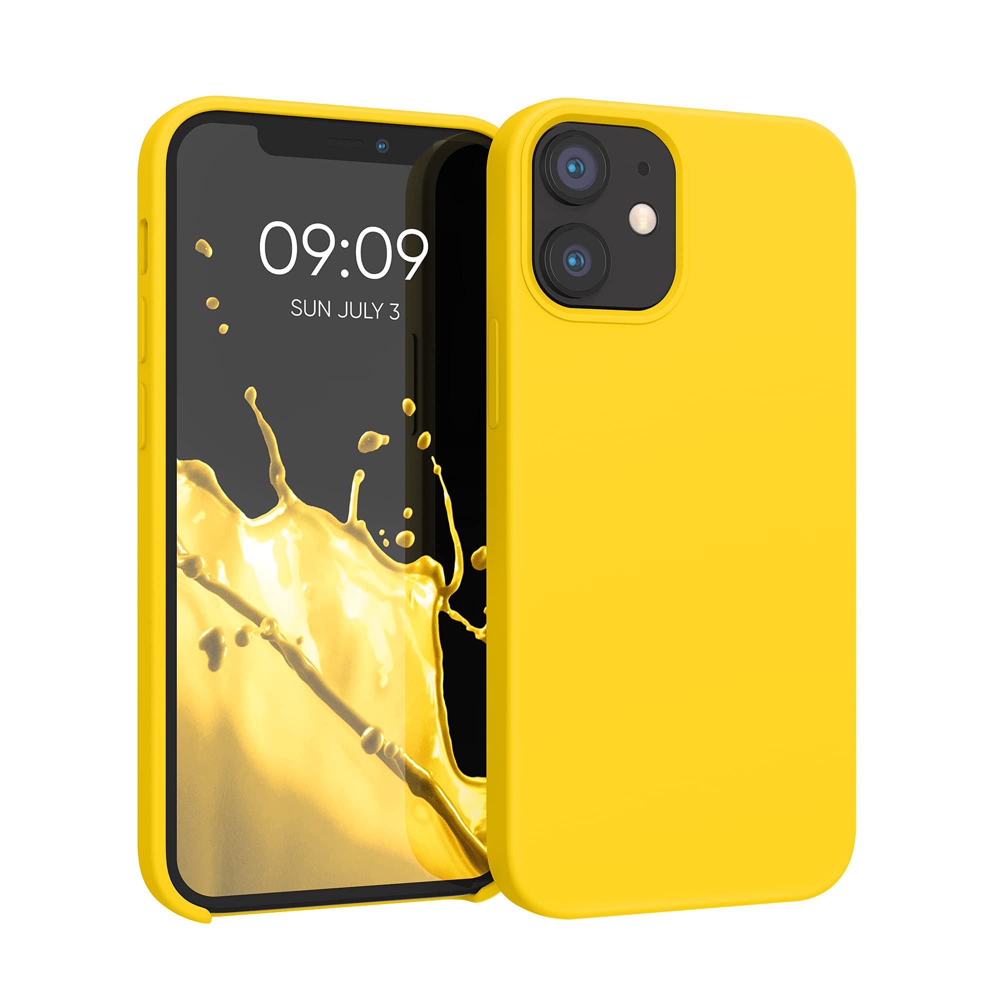 kwmobile Case Compatible with Apple iPhone 12 mini Case - TPU Silicone Phone Cover with Soft Finish - Radiant Yellow — image 1
