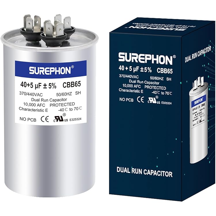 43-101665-38 -Rheem OEM Round Replacement Dual Run Capacitor 55 + 
