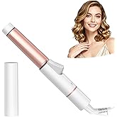 Ukliss Mini Travel Curling Iron 1 Inch, Dual Voltage 110-240V, 30s Fast Heating & Ionic Ceramic, Portable Hair Curler with Case, Perfect for Short to Medium Hair, Frizz-Free Curls (White)