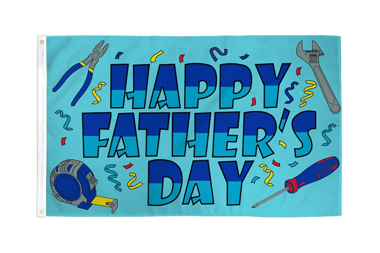 AZ FLAG - Happy Fathers Day Flag - 3x5 Ft - 100D Polyester Happy Father'S Day Banner with Two Metal Grommets - Fade Resistant - Vivid Colors - 3' x 5' Feet - 150x90 Cm