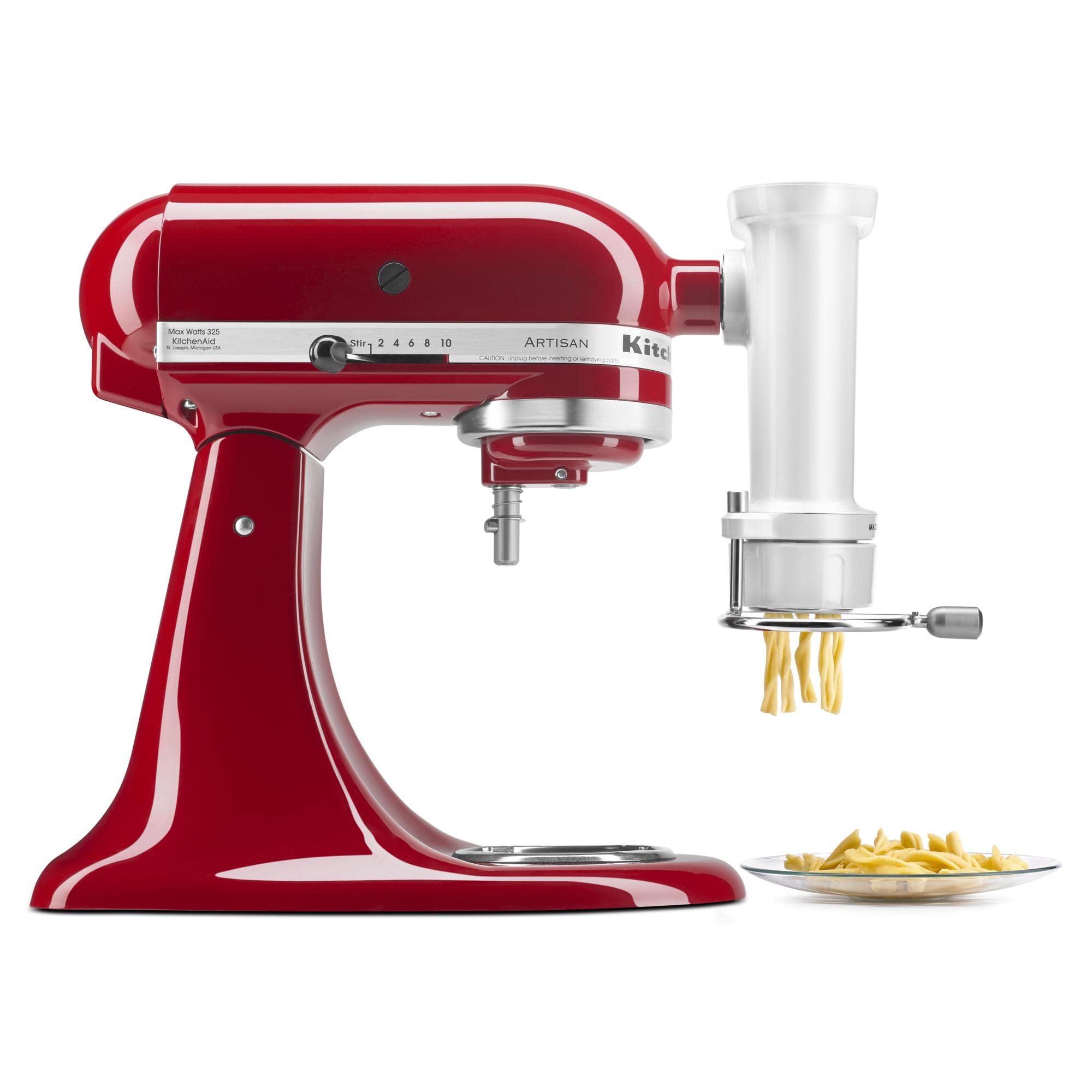 KitchenAid Ksmpexta Gourmet Prensa para pasta con 6 platos de pasta intercambiables, color blanco