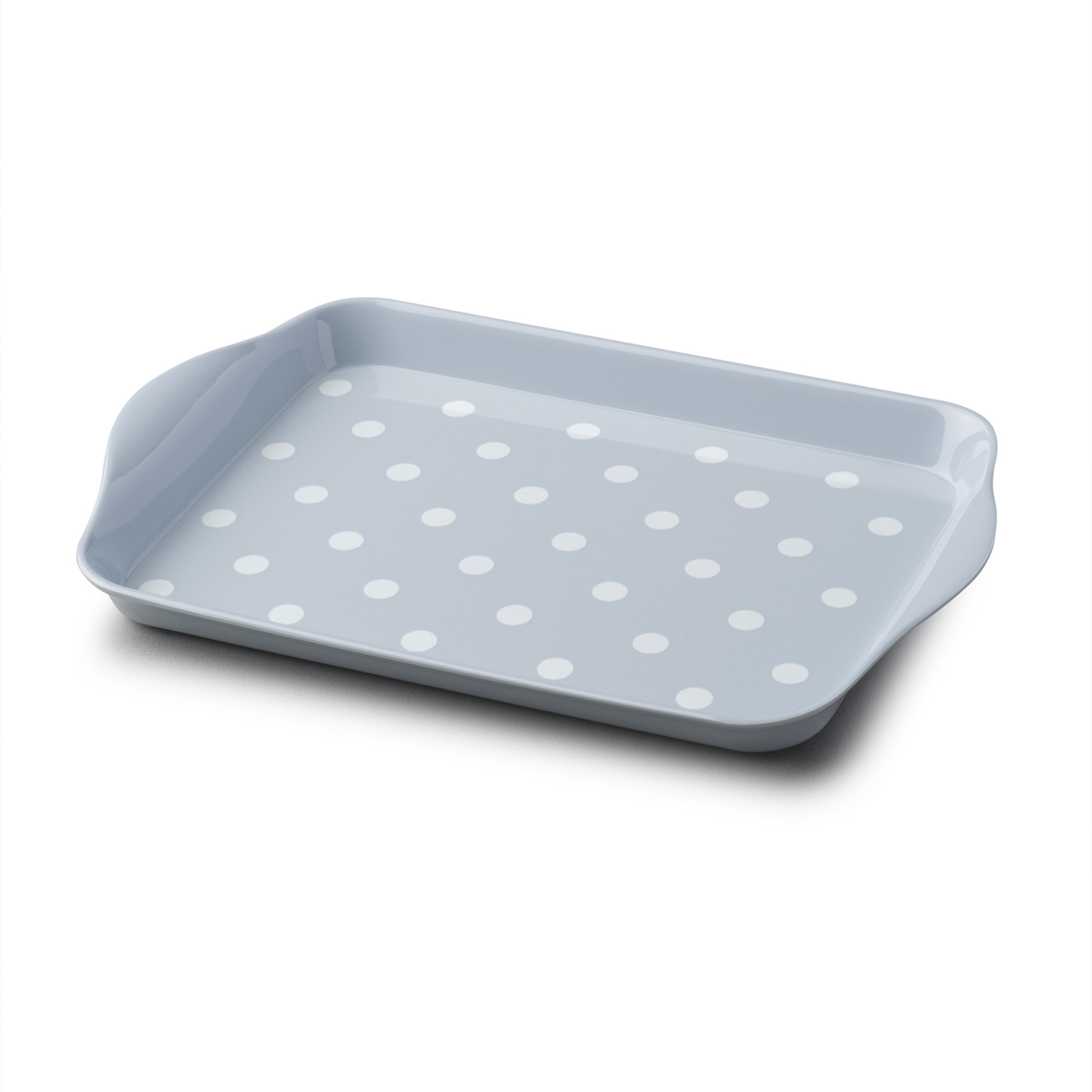 Zeal Mini Serving Tray, Dotty Design 18cm x 14cm Duck Egg Blue — image 1