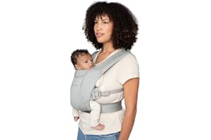 Ergobaby Embrace Cozy Newborn Baby Wrap Carrier (7-25 Pounds), Ponte Knit, Soft Grey