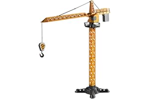 Toy Crane Alloy Construction Playset 16x15x2 Inch Realistic Simulation Crane Toy Educational Building Toys for Toddlers Boys 
