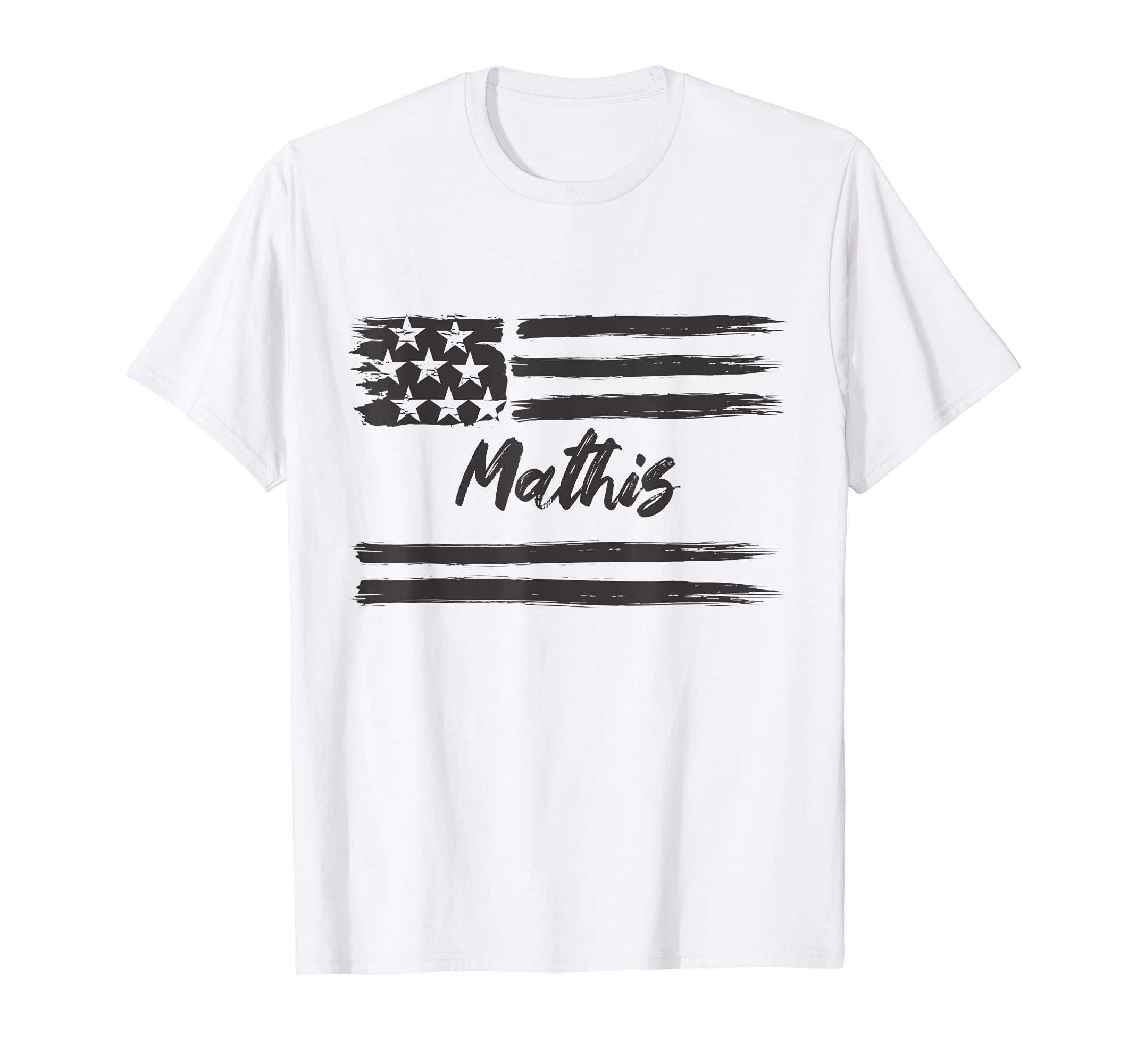 Mathis - Personalized Name, Stars and Stripes, USA Flag T-Shirt