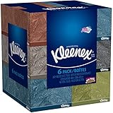 Kleenex Everyday Use, Soft Facial Tissues, Thick and Absorbent, 160, 2-PLY White Tissues, 6 Bundle Pack - 960 Total Tissues. Variety of Assorted Colors and Designs.